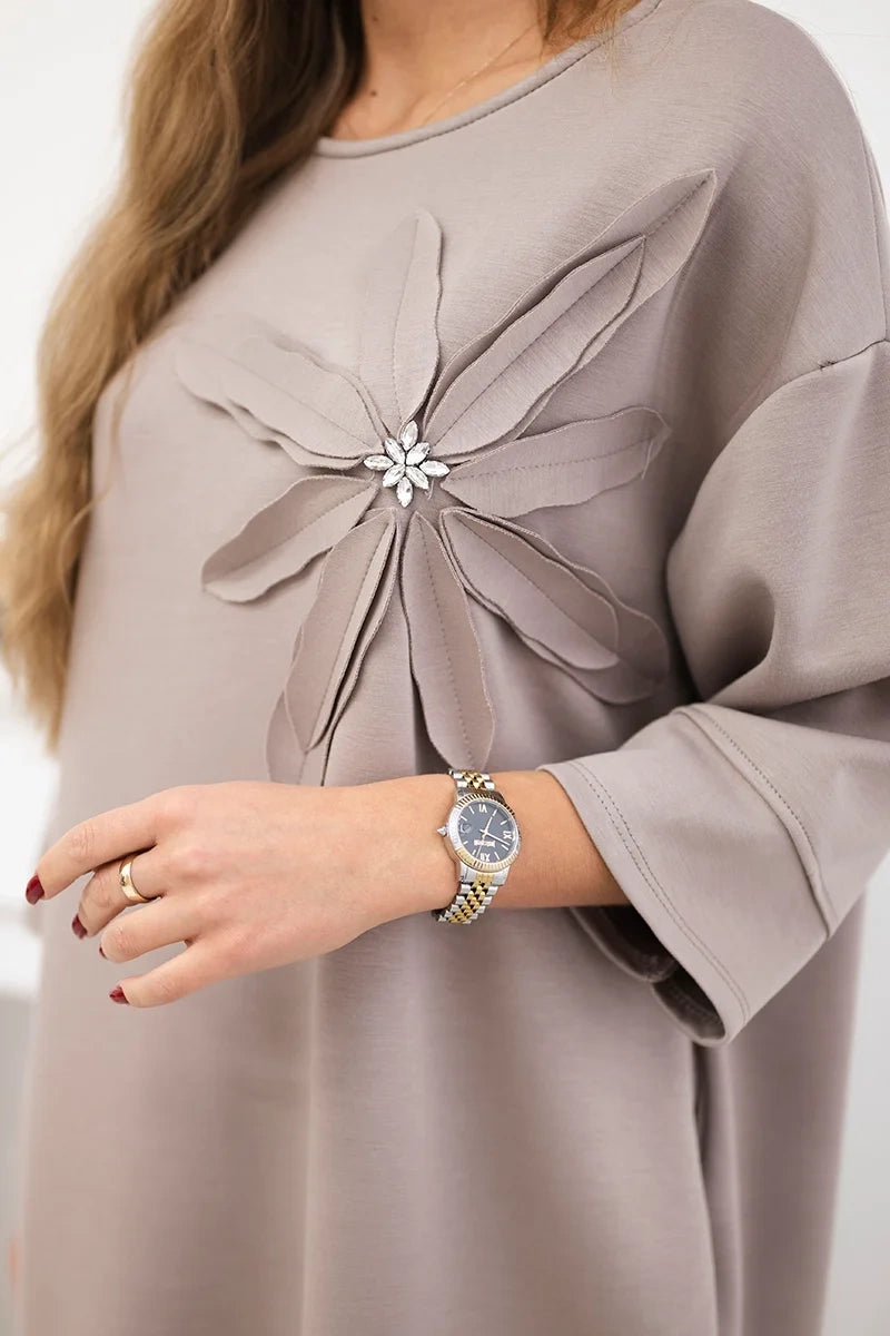 Flower dress mocha - Image 3