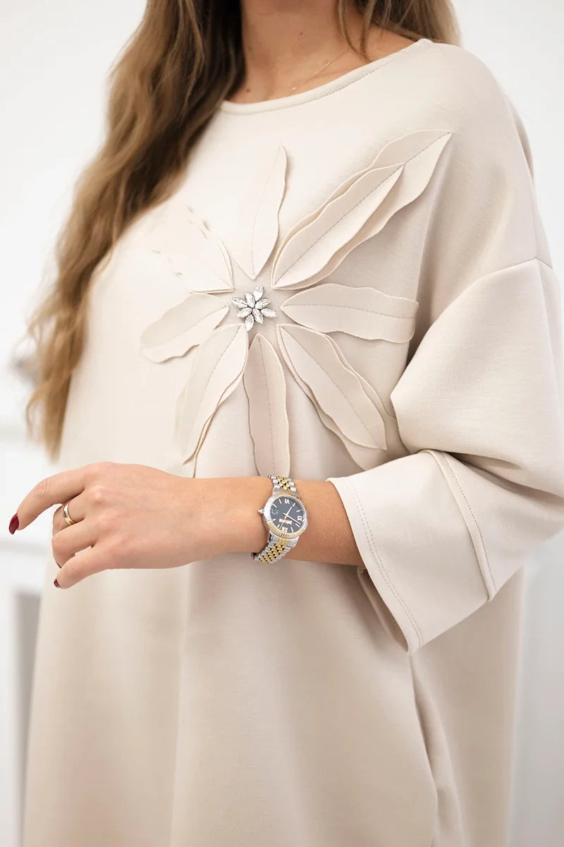 Flower dress beige - Image 3