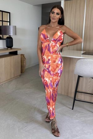 Veronica dress orange