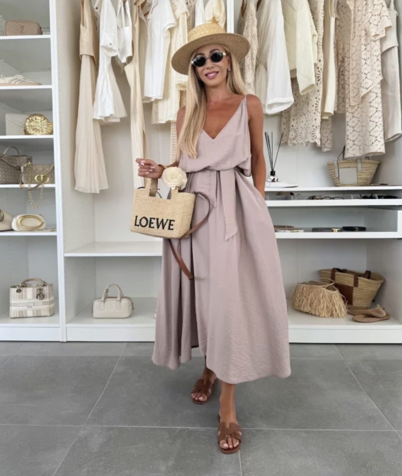 Ivoria blush viscose maxi dress