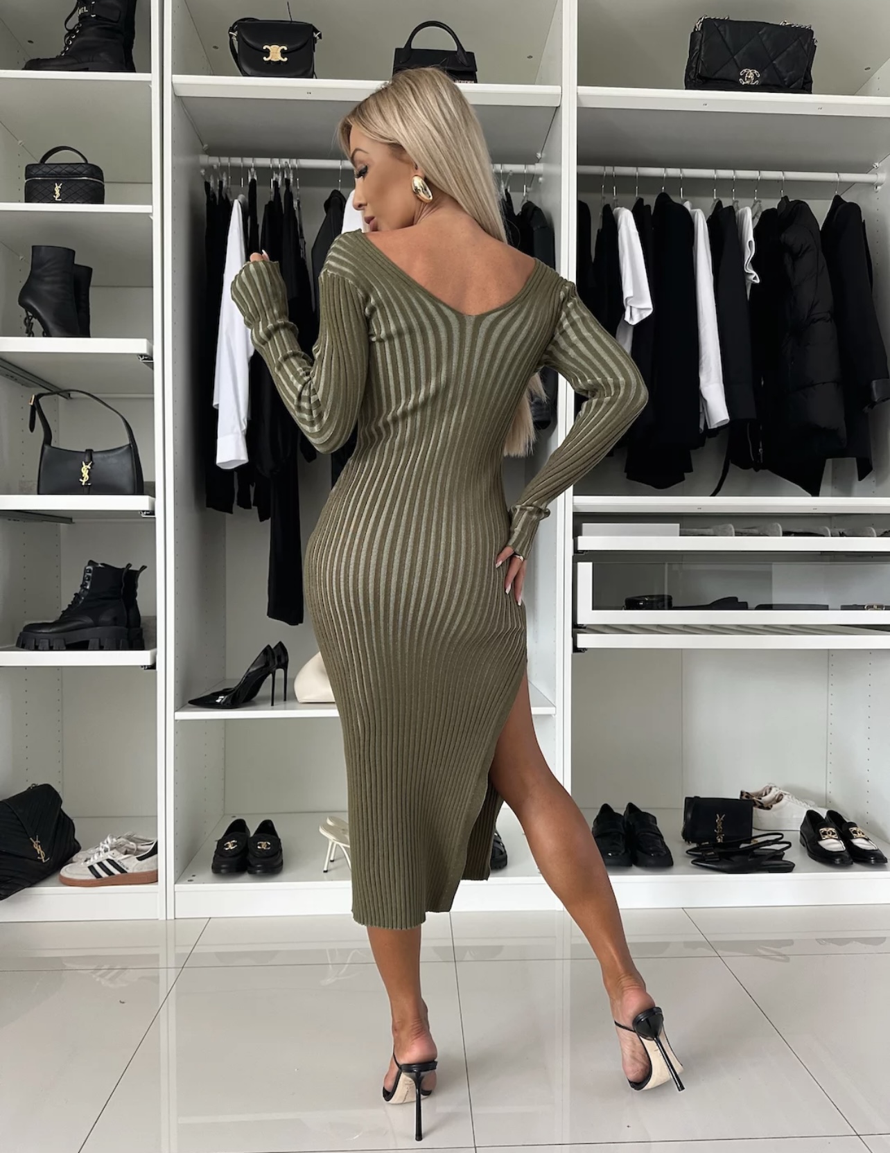 chanel-obleka-olivna-3