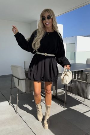 luisa-pulover-obleka-s-pasom-crna-1
