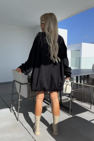 luisa-pulover-obleka-s-pasom-crna-4