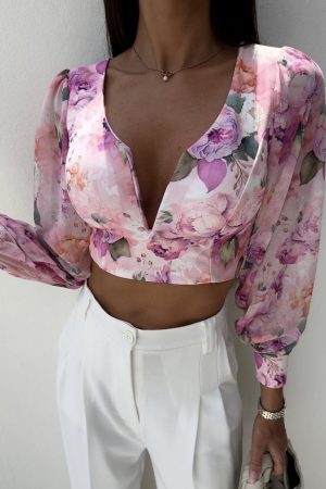 Misha crop top pink