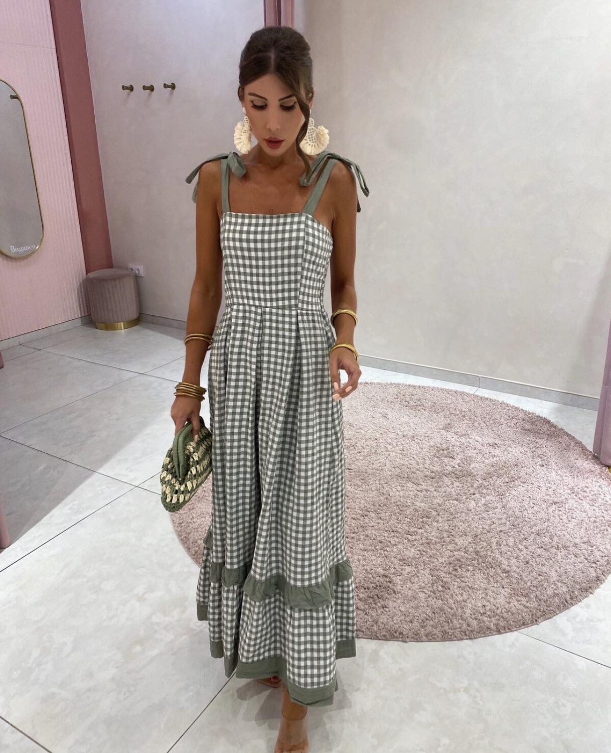 Caro maxi dress olive