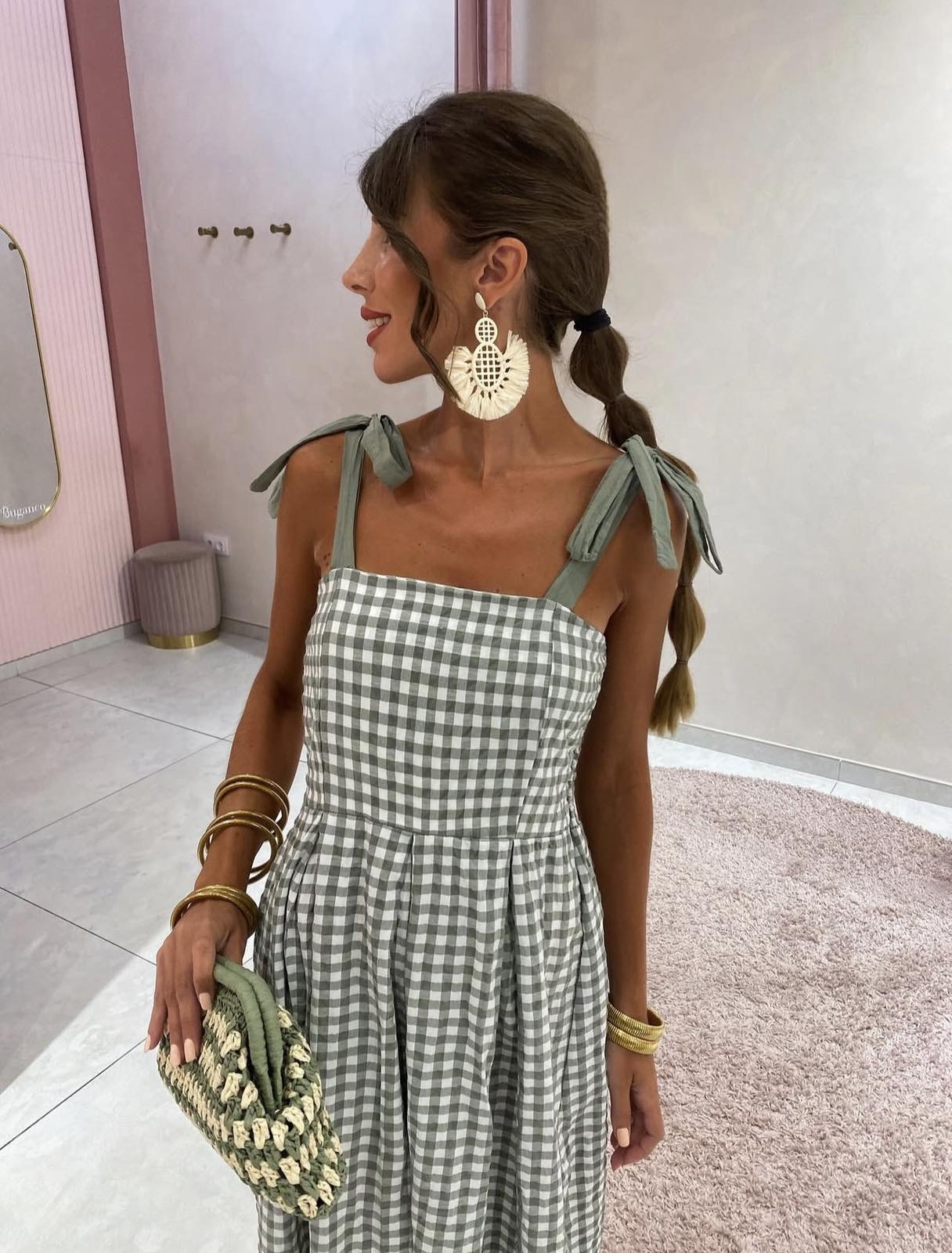 Caro maxi dress olive - Image 2
