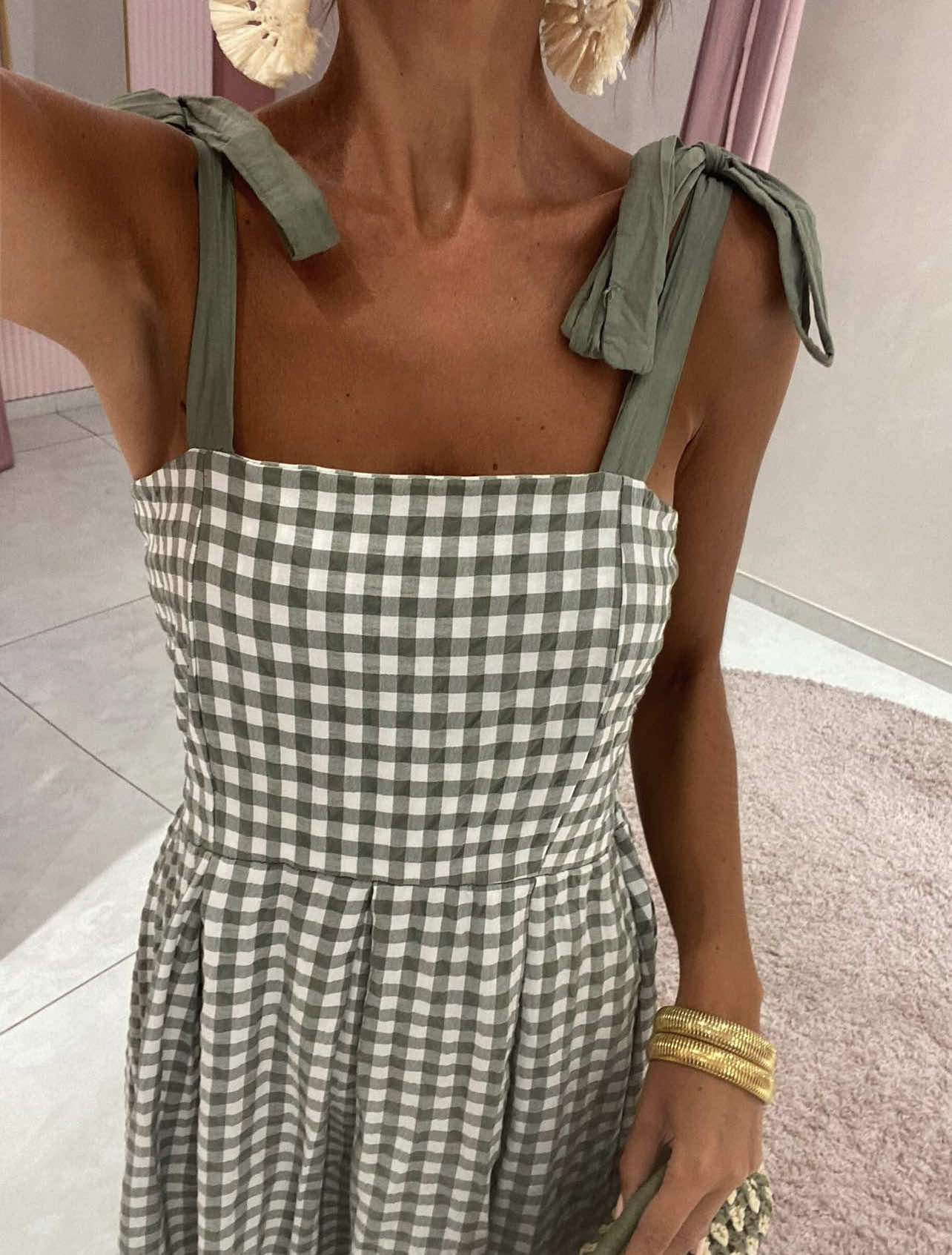 Caro maxi dress olive - Image 3
