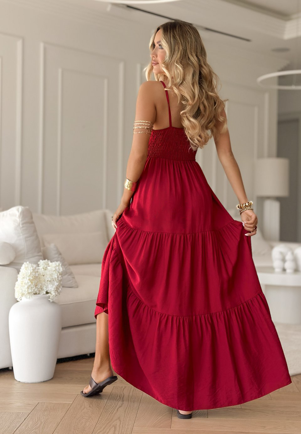Catalina maxi dress burgundy - Image 2