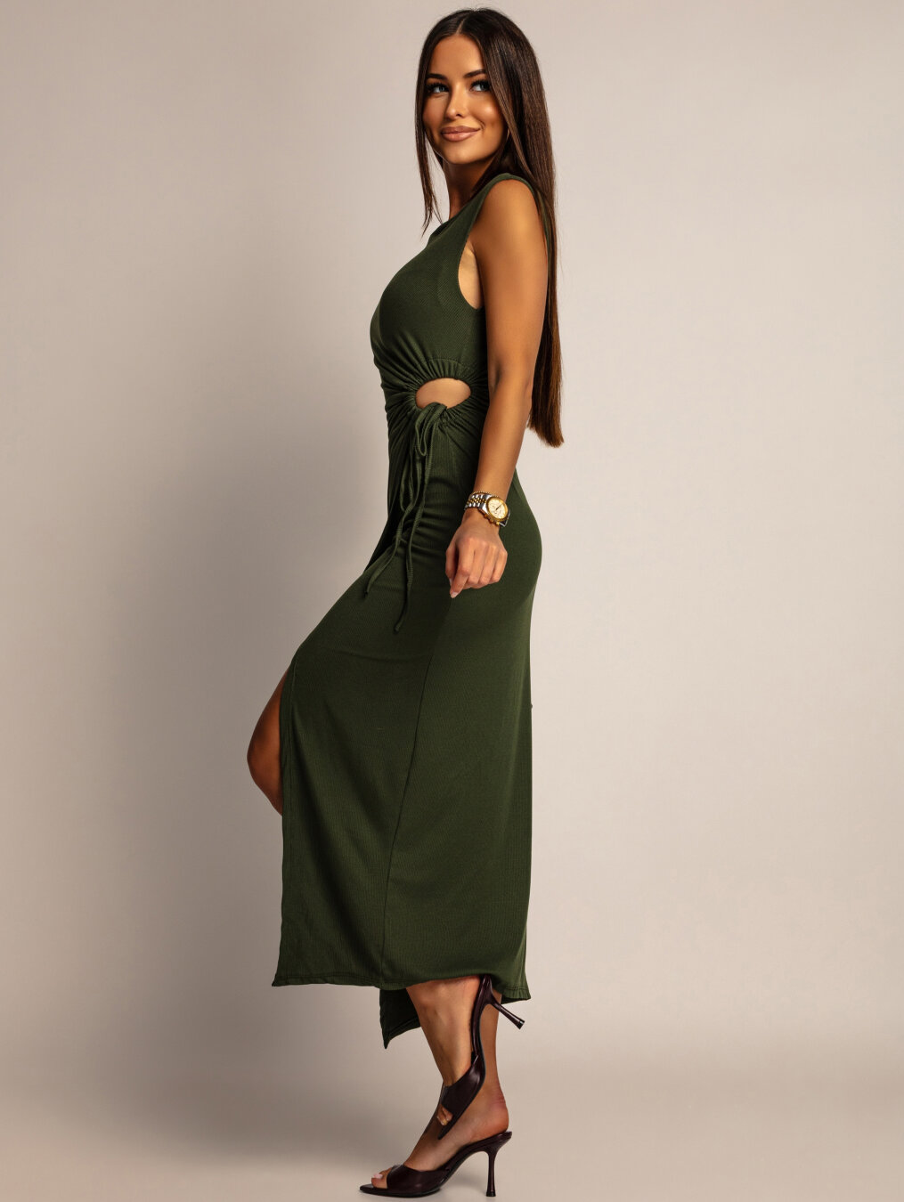 Letizia dress olive - Image 3