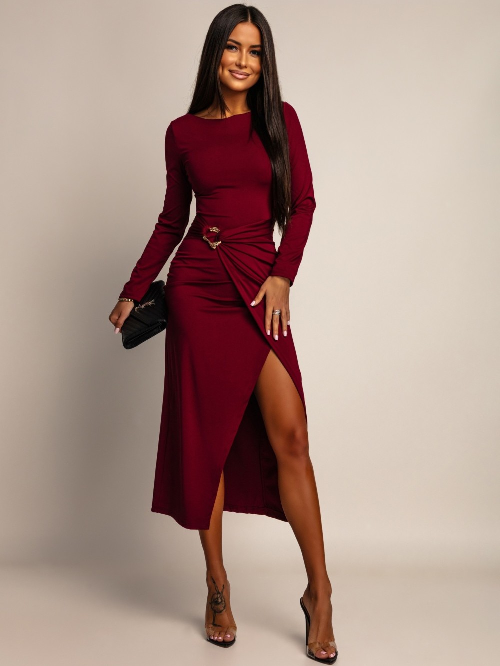 Emma dress burgundy - Image 2