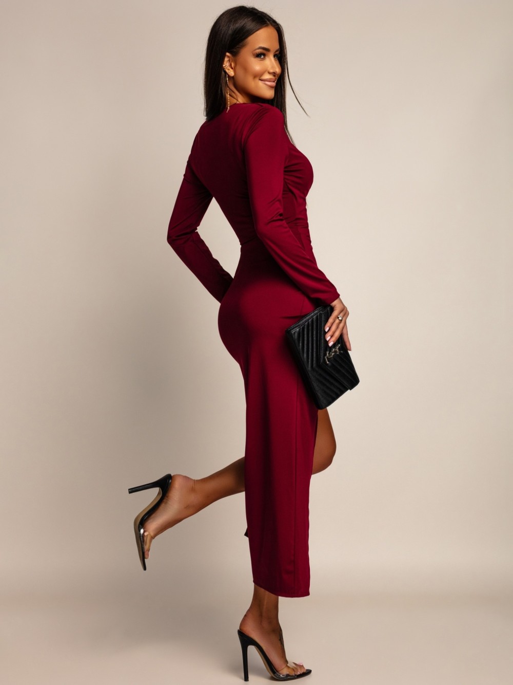 Zoe dress burgundy - Image 8
