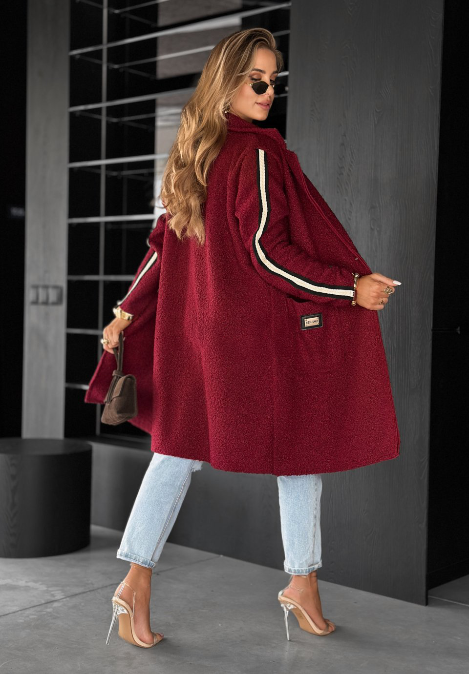 Avery coat burgundy - Image 3