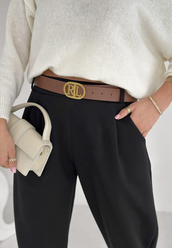 Ralph pants with belt, black - Image 3