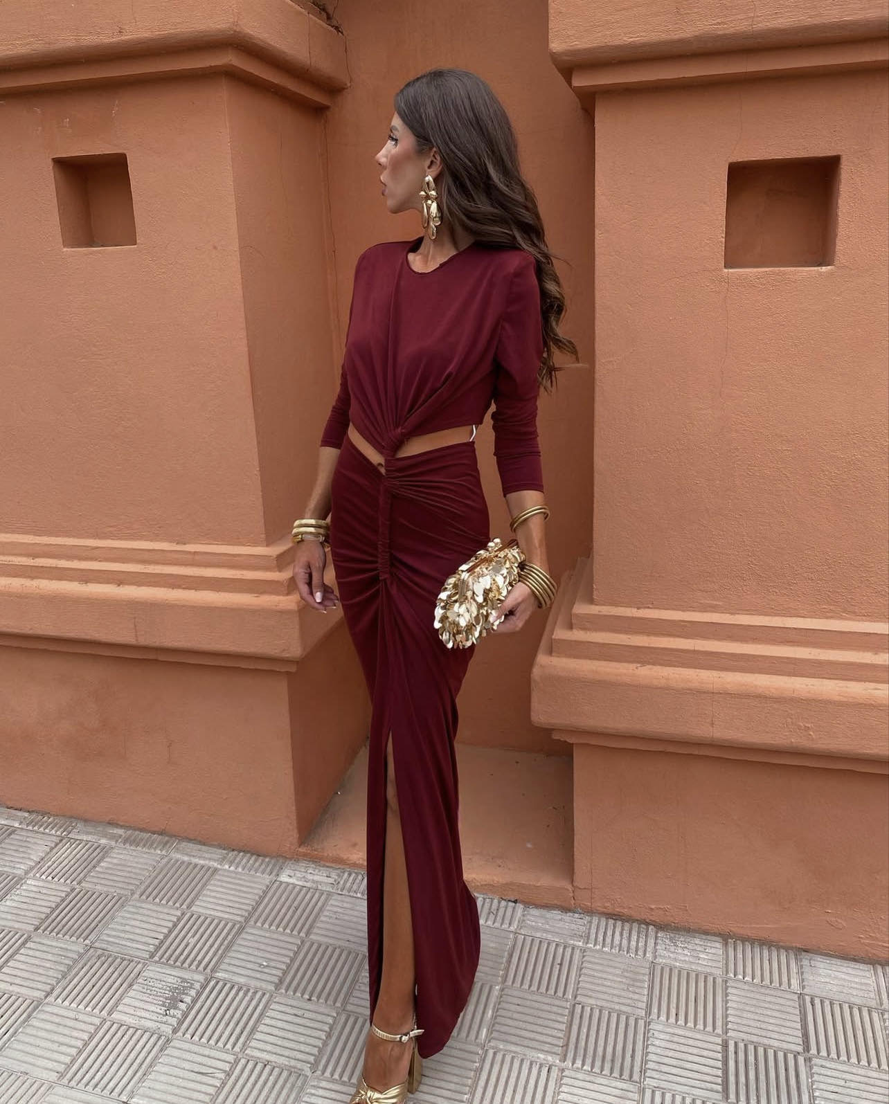Noir dress burgundy