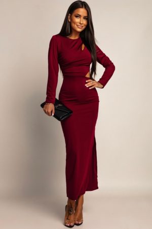 Zaria dress burgundy