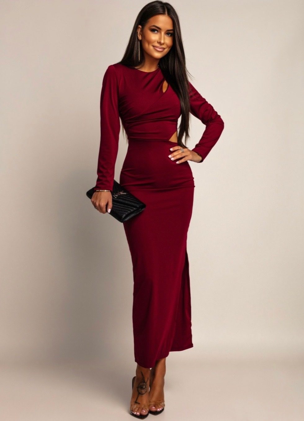 Zaria dress burgundy