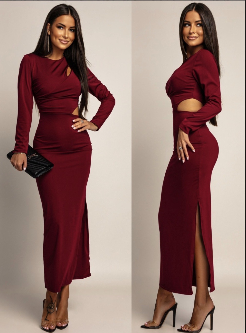 Zaria dress burgundy - Image 2