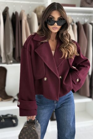 Selene coat burgundy