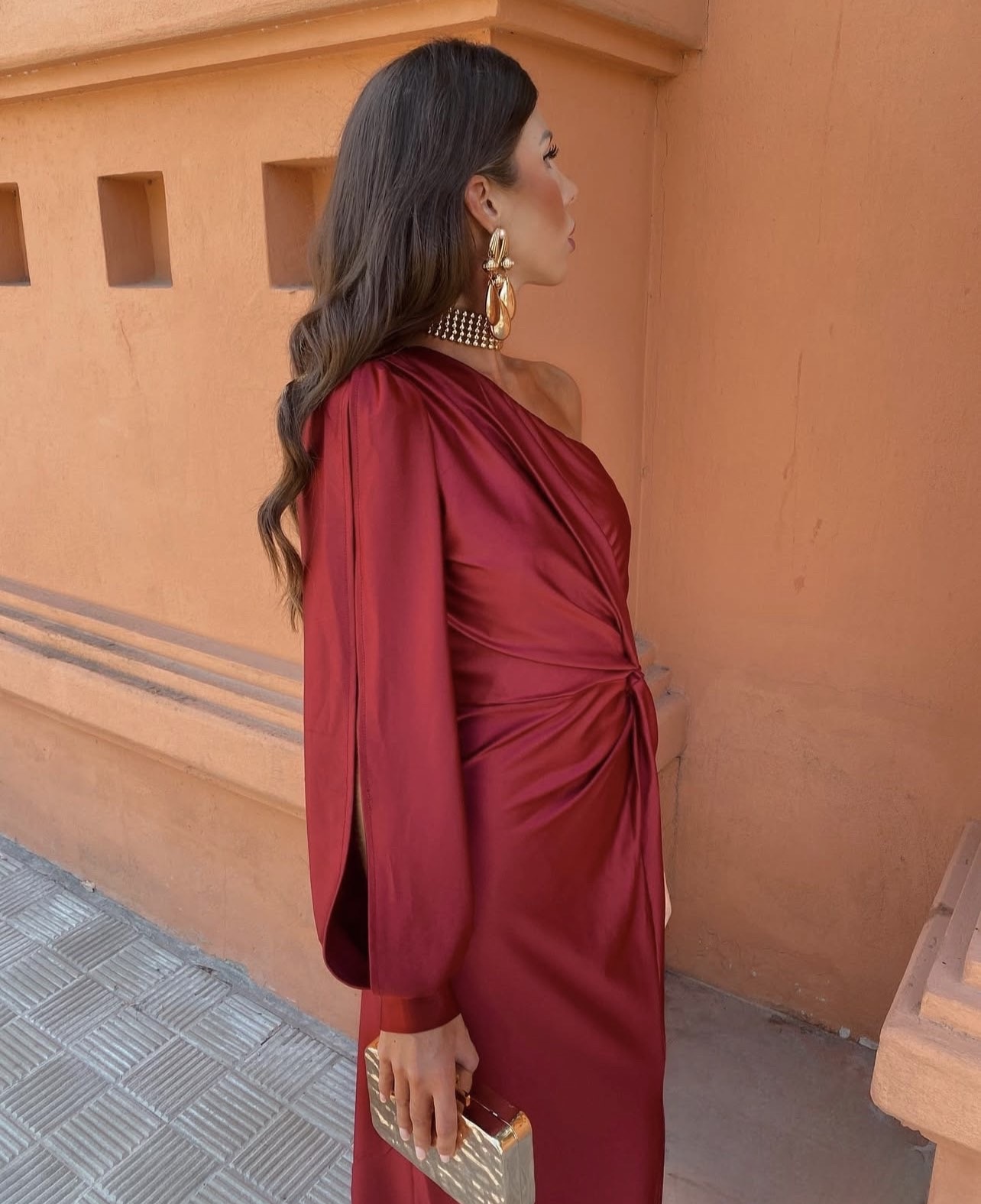 Scarlet dress burgundy - Image 3