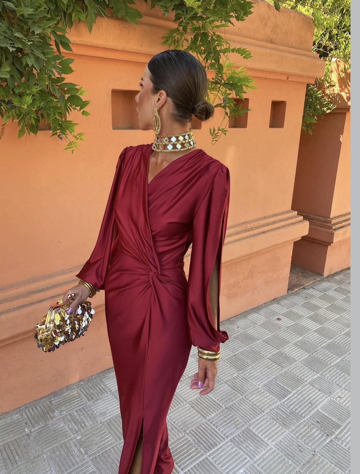 Elvarae dress burgundy - Image 3