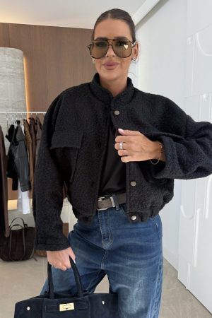 Avielle teddy jacket black