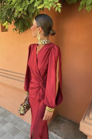 Elvarae dress burgundy