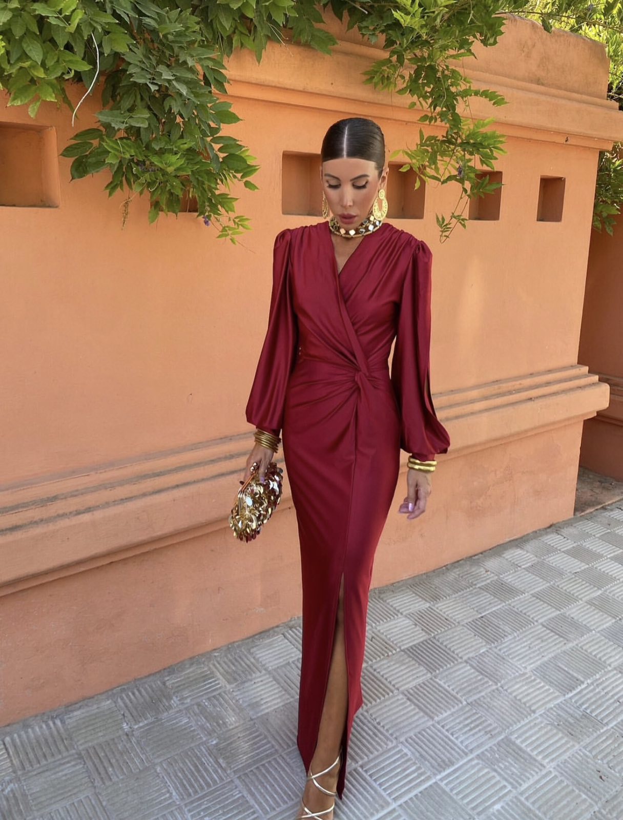 Elvarae dress burgundy - Image 2