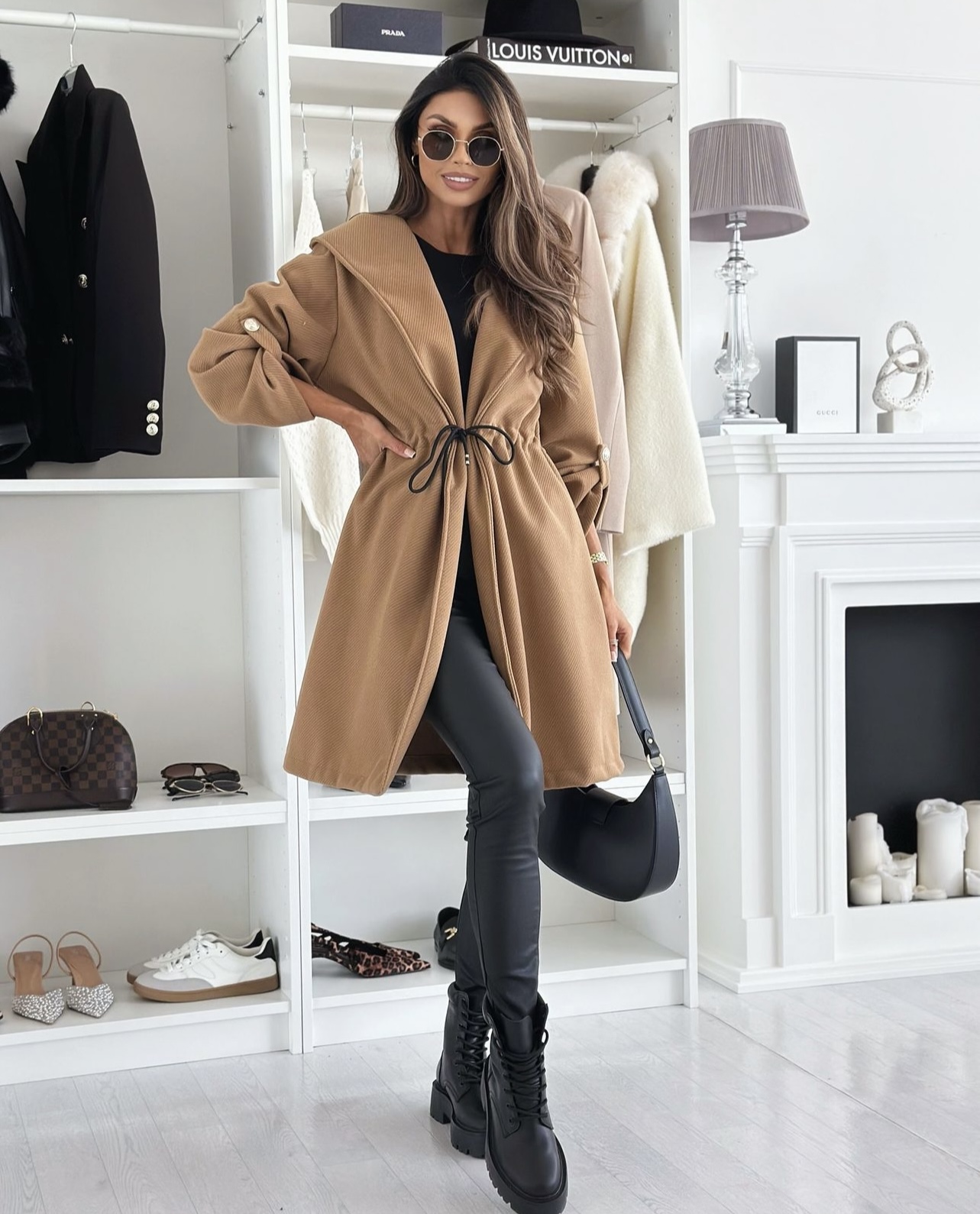 Romilly hooded coat camel - Image 3