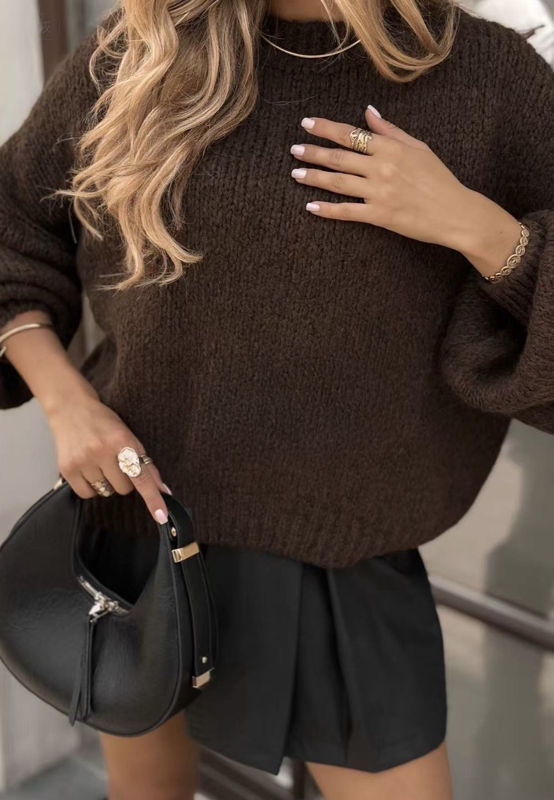 Yara chunky sweater brown - Image 2
