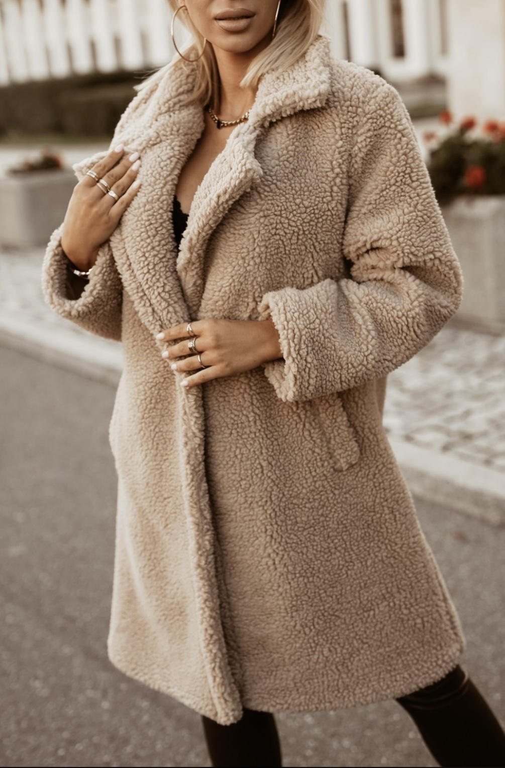 Shelly teddy coat beige - Image 4