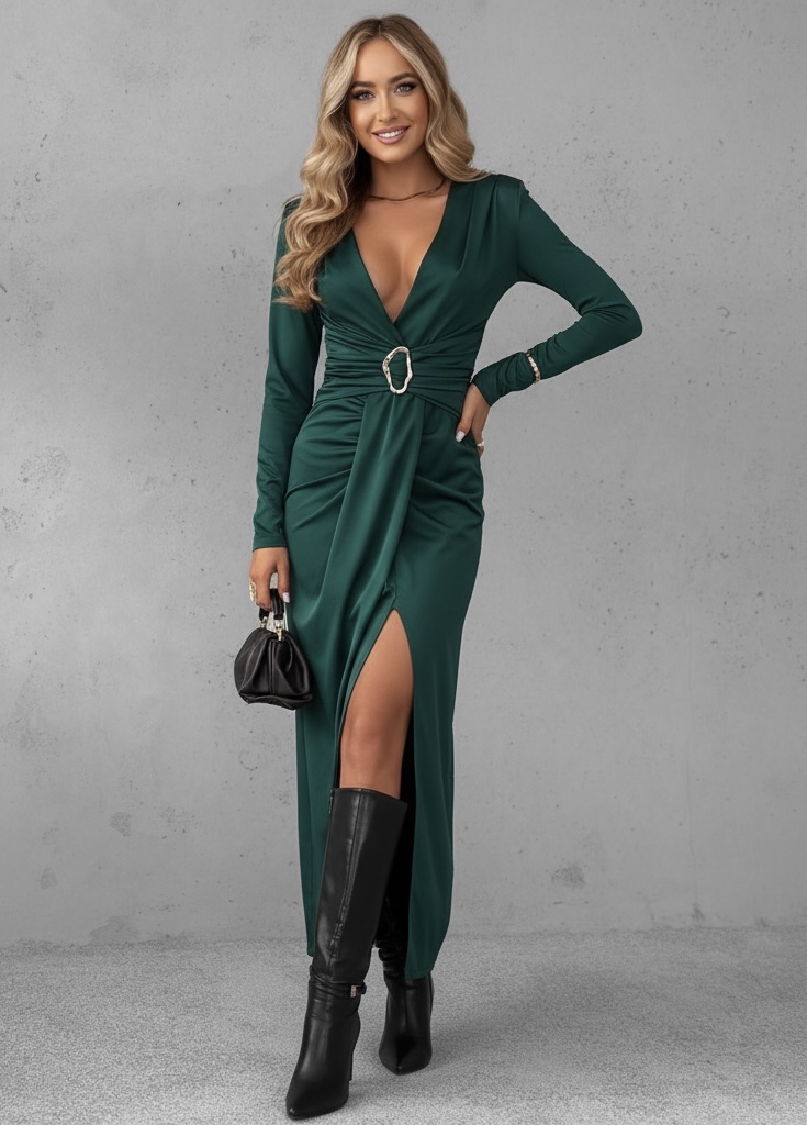 Uma dress emerald - Image 2