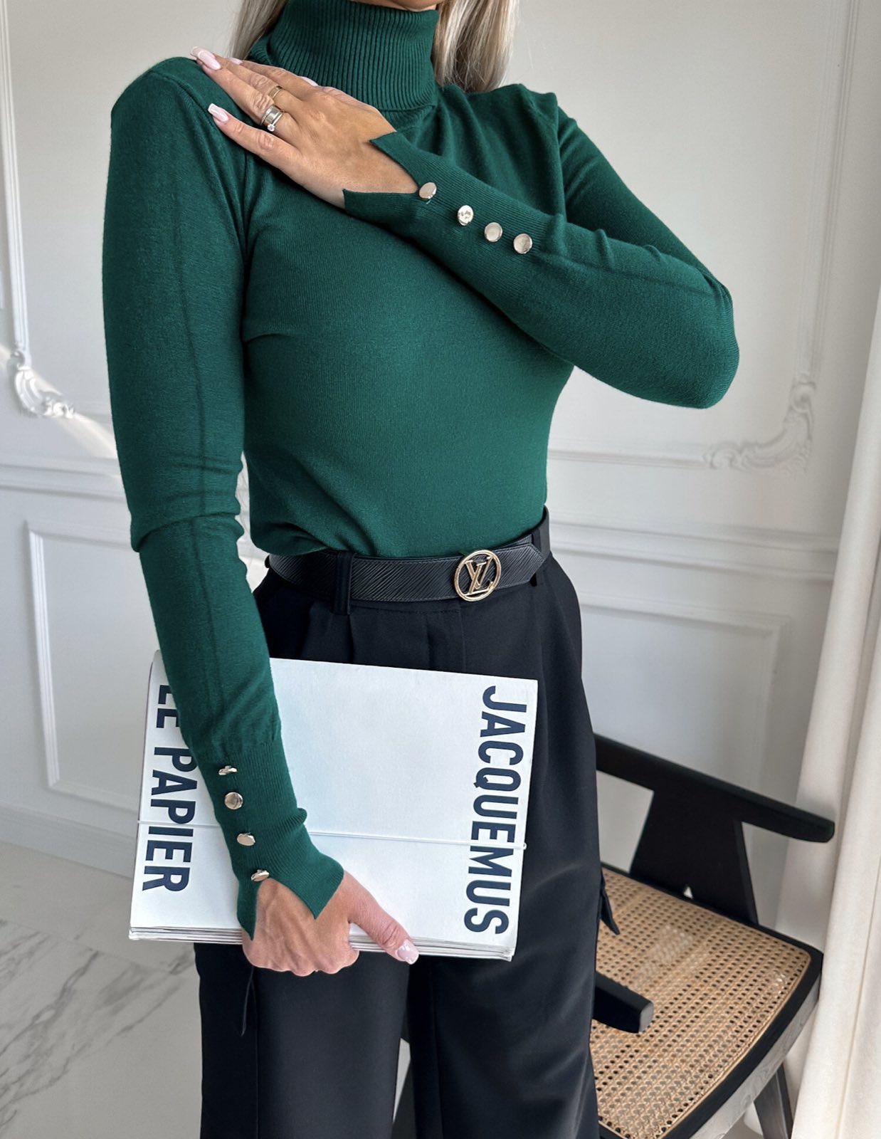 Linea puli sweater emerald