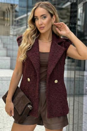 Cataleya vest burgundy