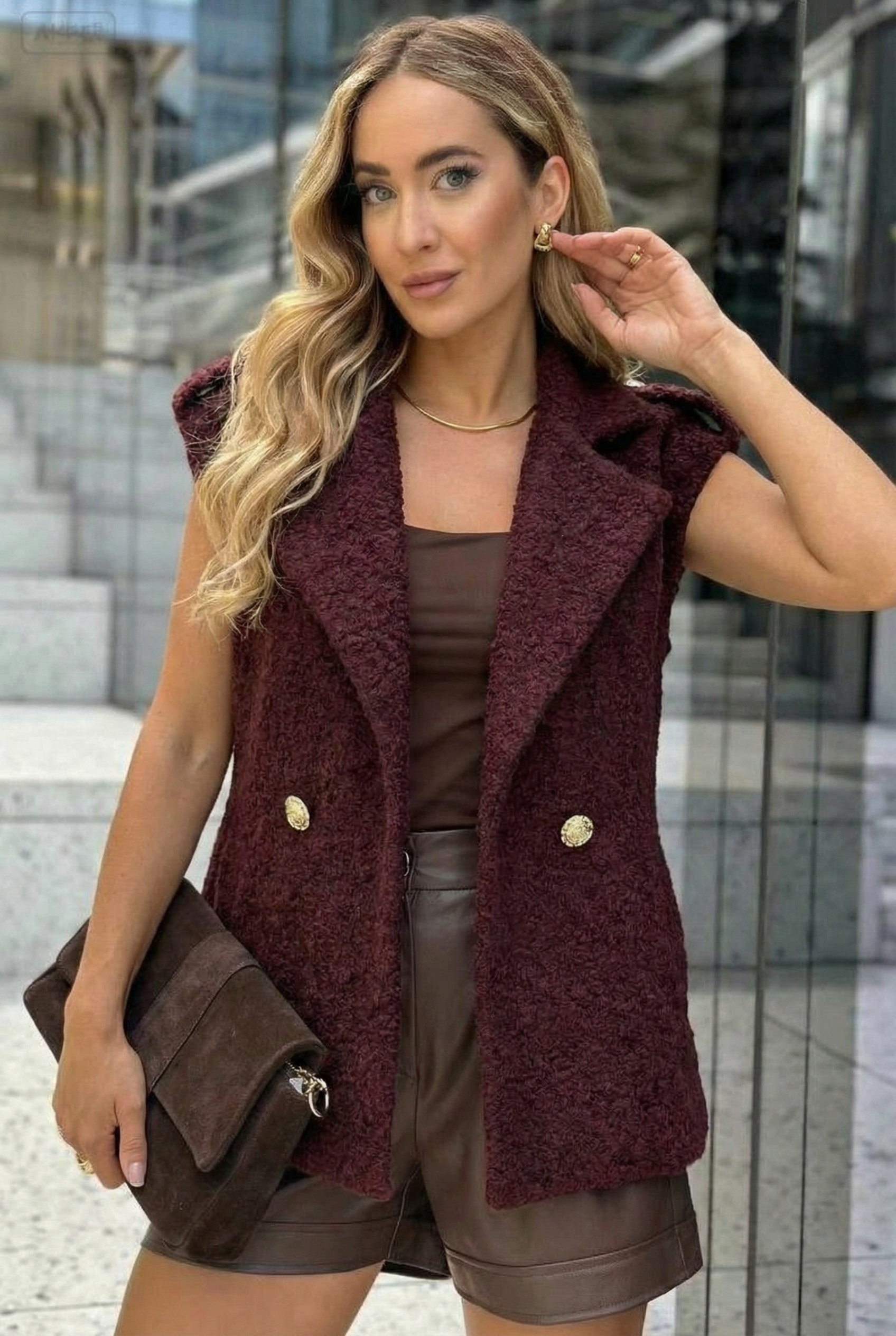 Cataleya vest burgundy