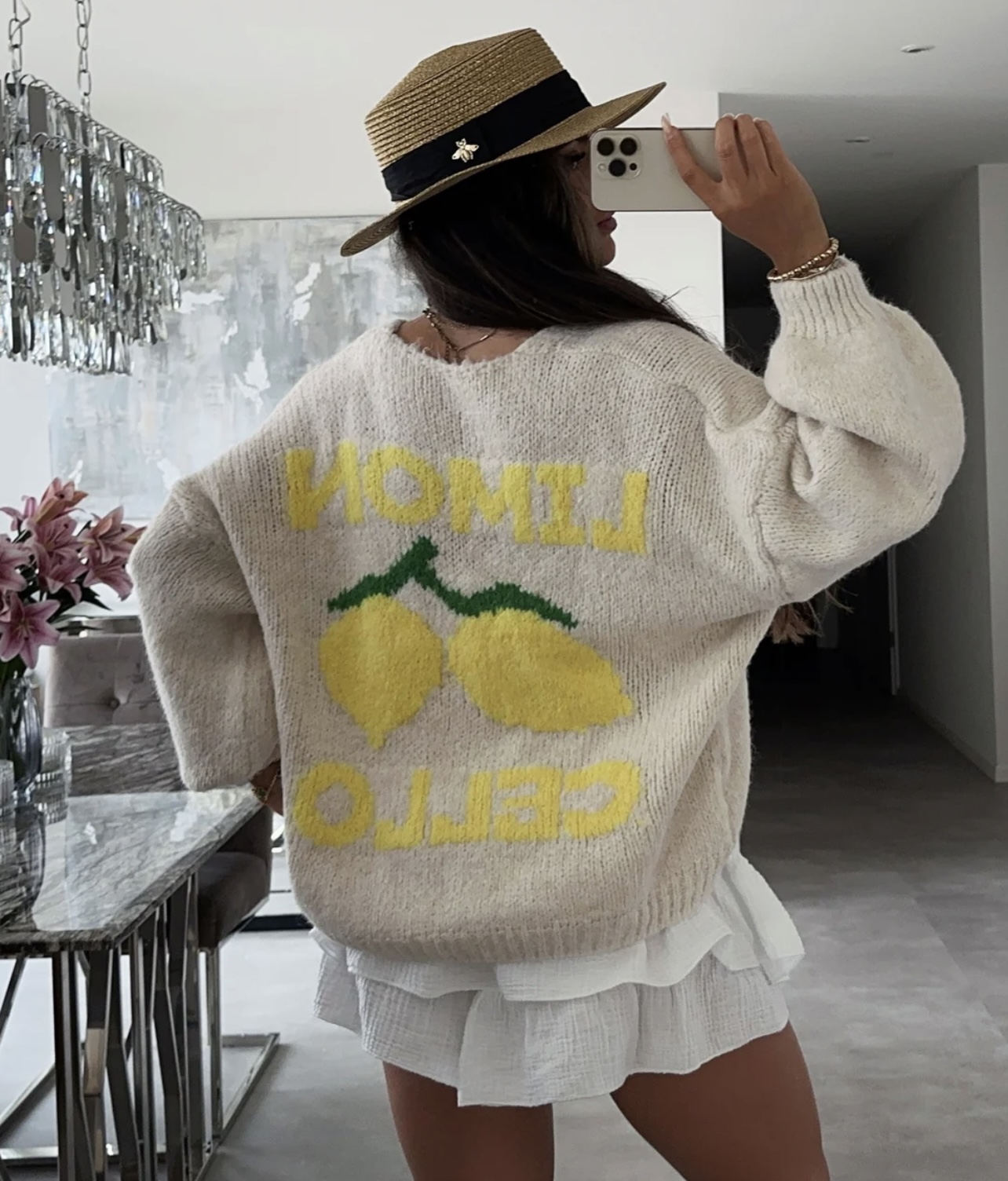 Limoncello chunky sweatshirt beige