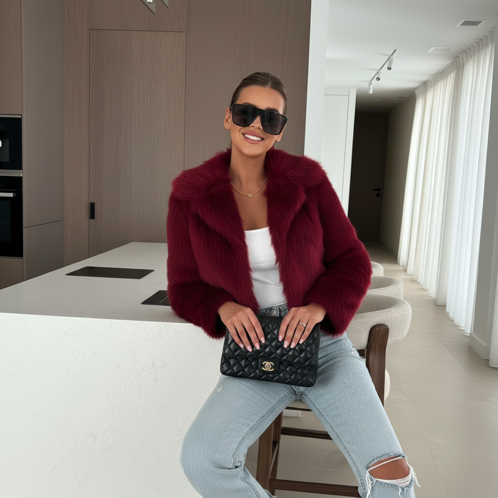 Nevaeh coat burgundy - Image 3