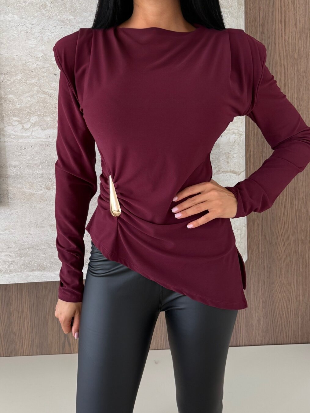 Alina blouse burgundy