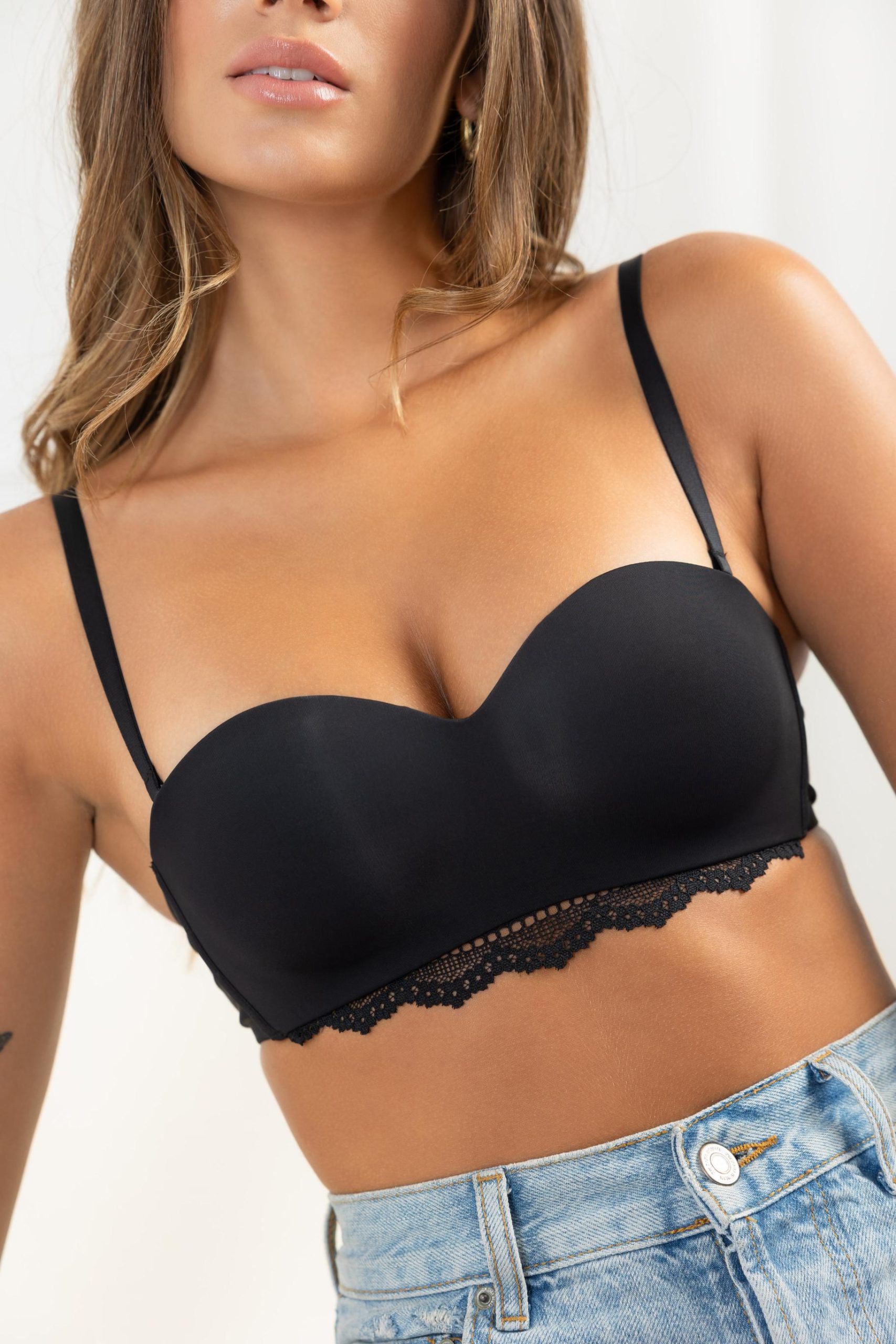 Wireless lace bra GRACE black