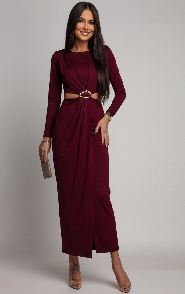 Henrietta dress burgundy - Image 3