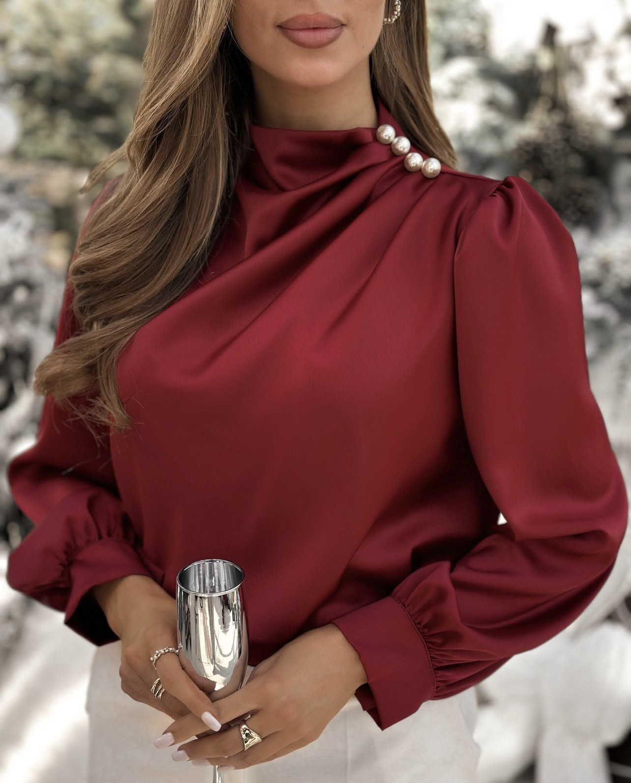 Poppy blouse burgundy