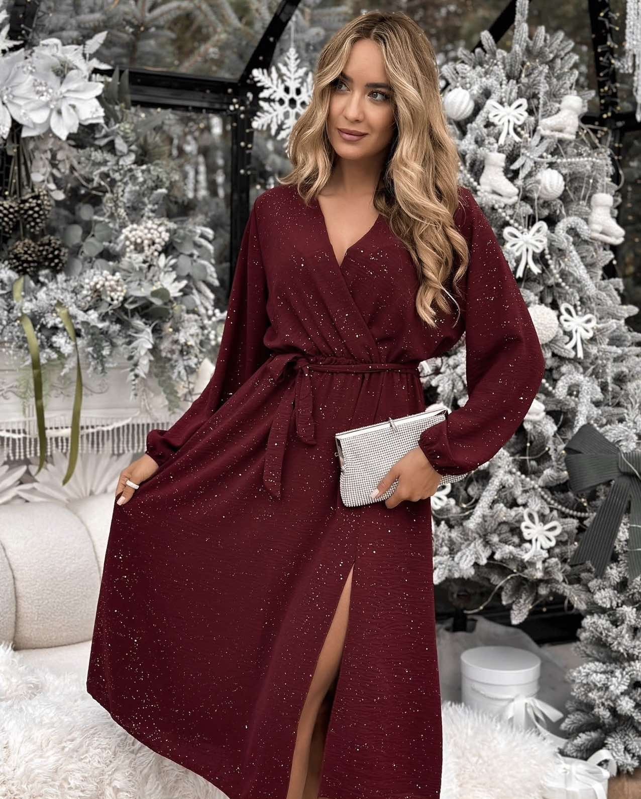 Amelia dress burgundy