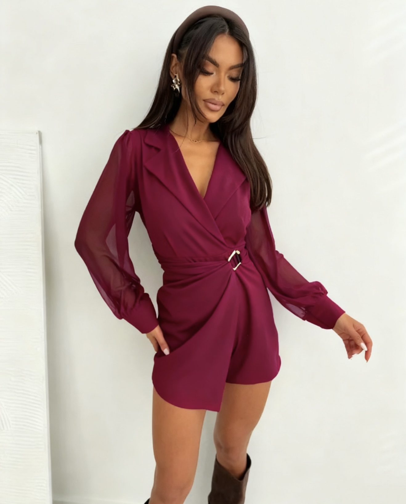 Clarke jumpsuit burgundy