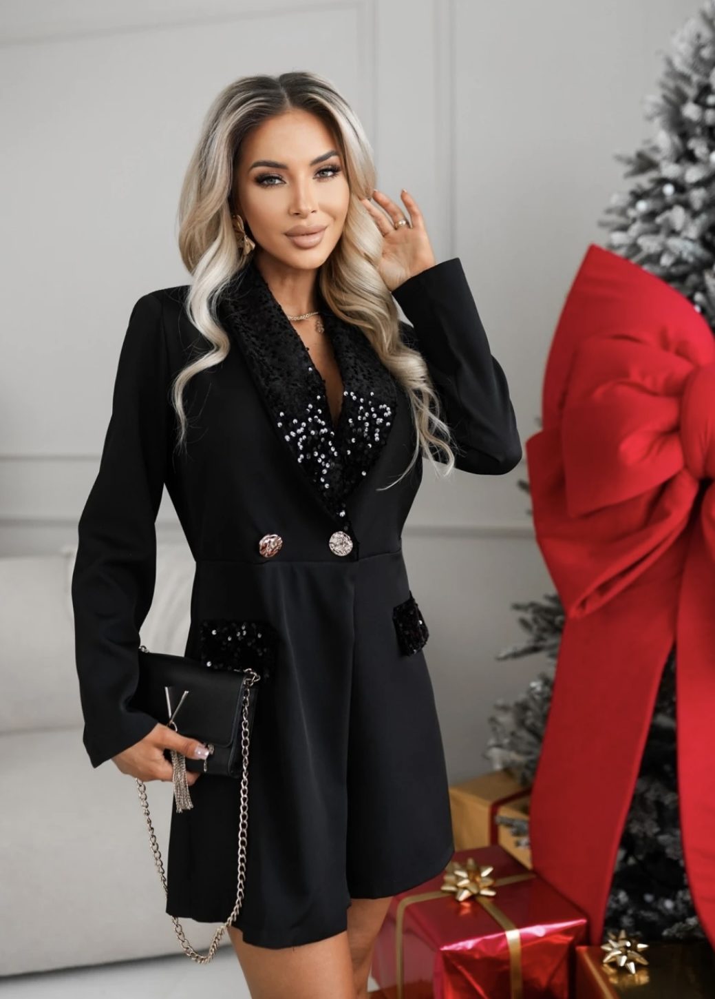 Landry blazer jumpsuit black
