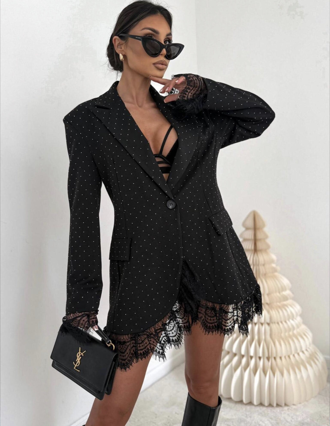 Maryam blazer with sparkle lace - Image 2