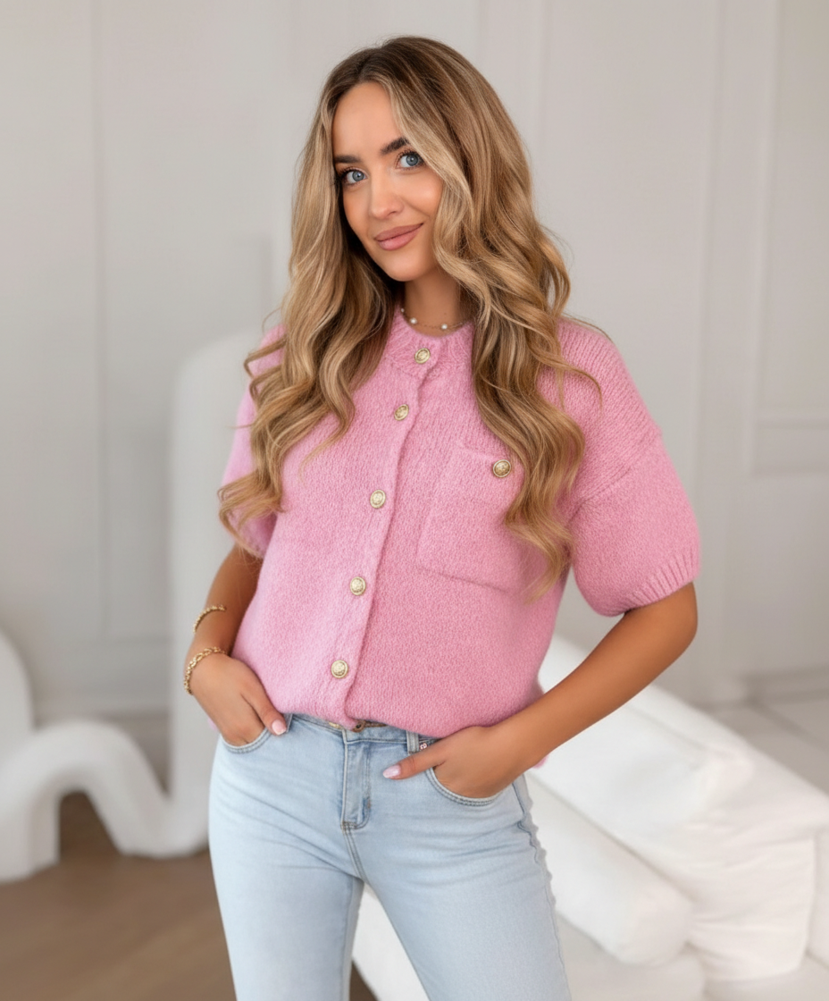 Cassie chunky sweatshirt blush