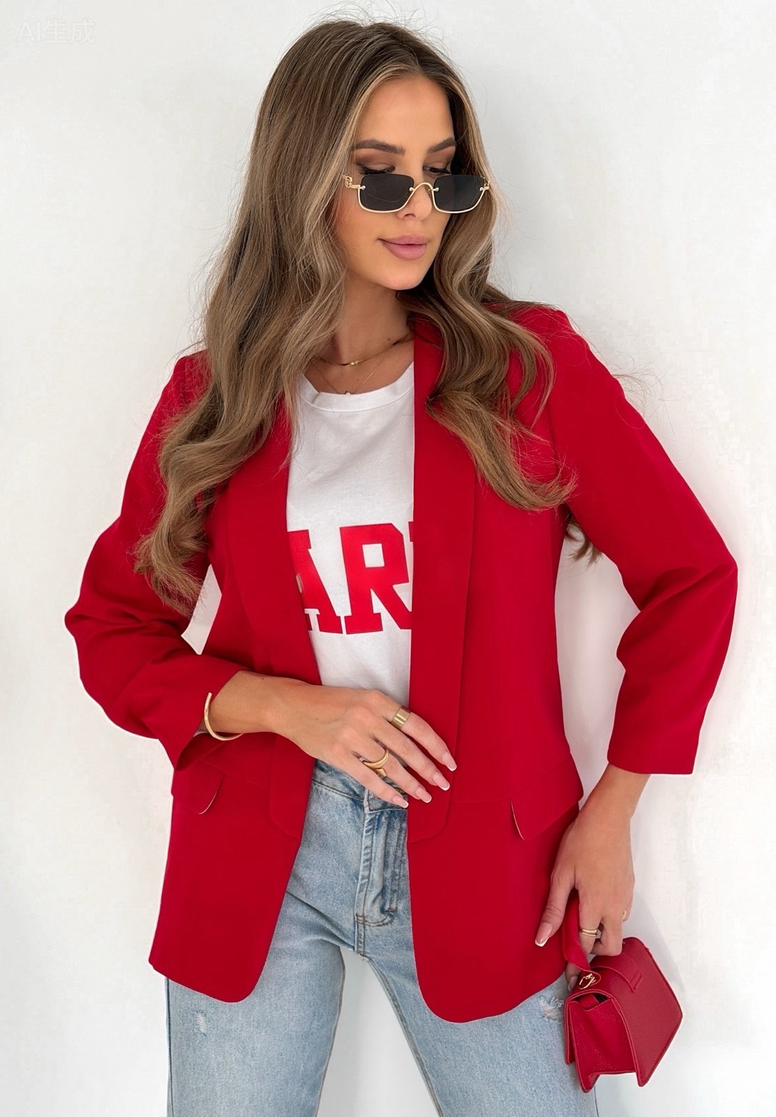 Evelyn blazer red - Image 2