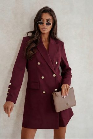 Lurenn blazer dress burgundy