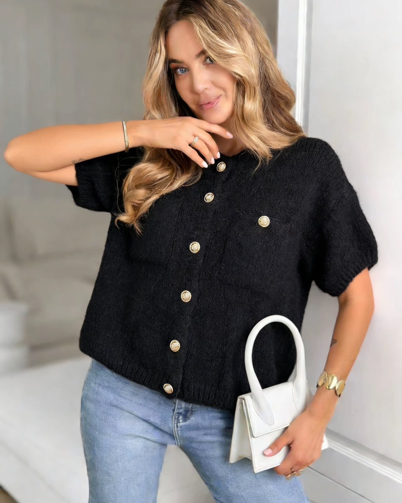 Cassie chunky sweatshirt black - Image 2