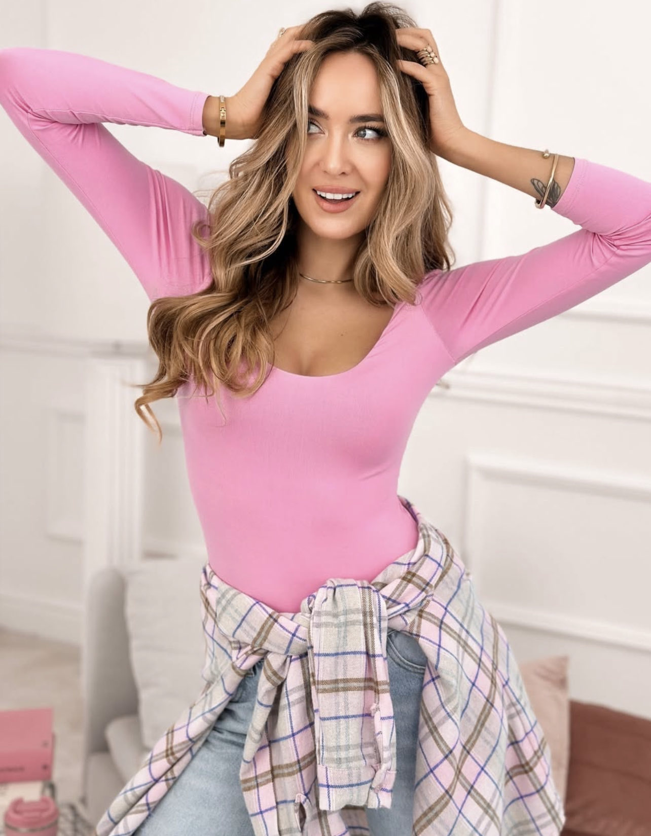 Jazzlyn bodysuit pink