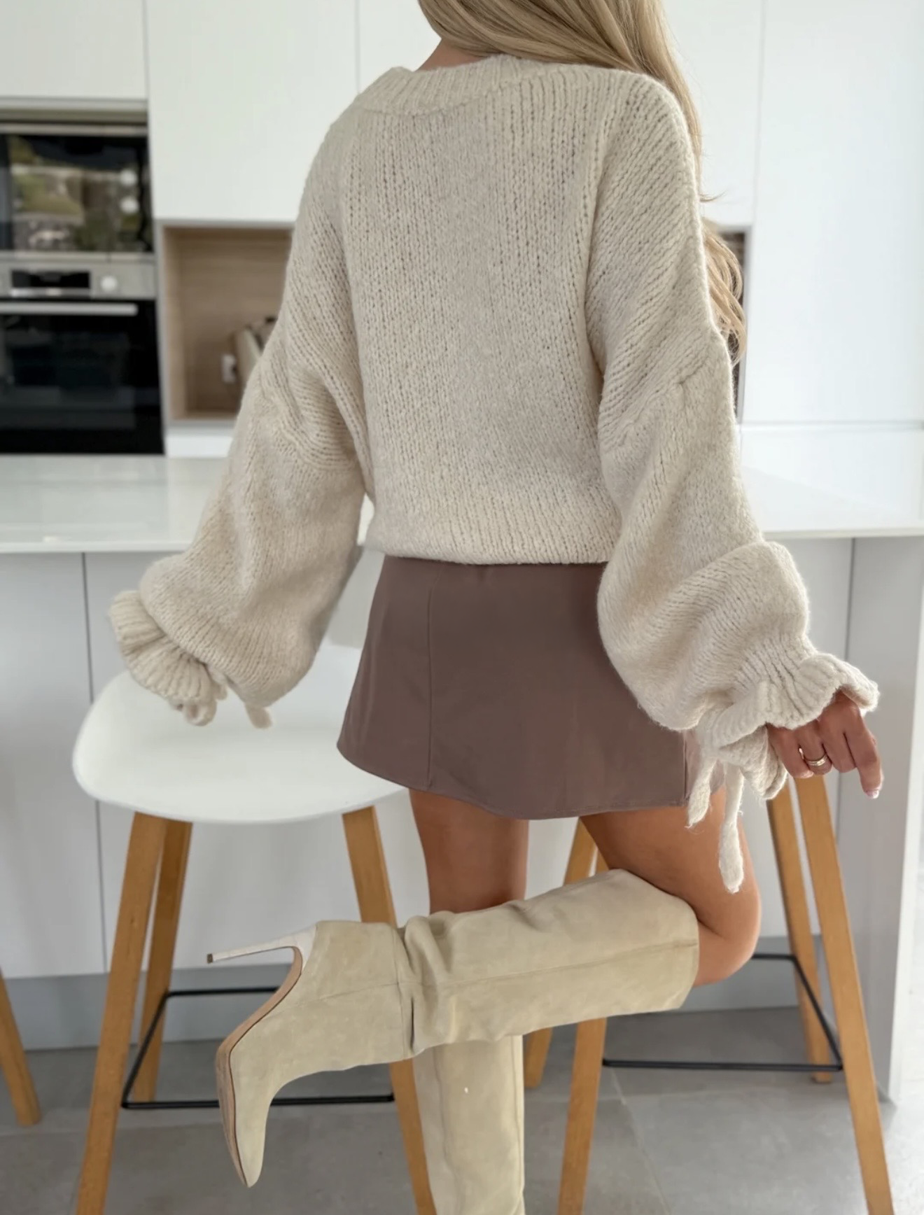 Delora chunky sweater beige - Image 2